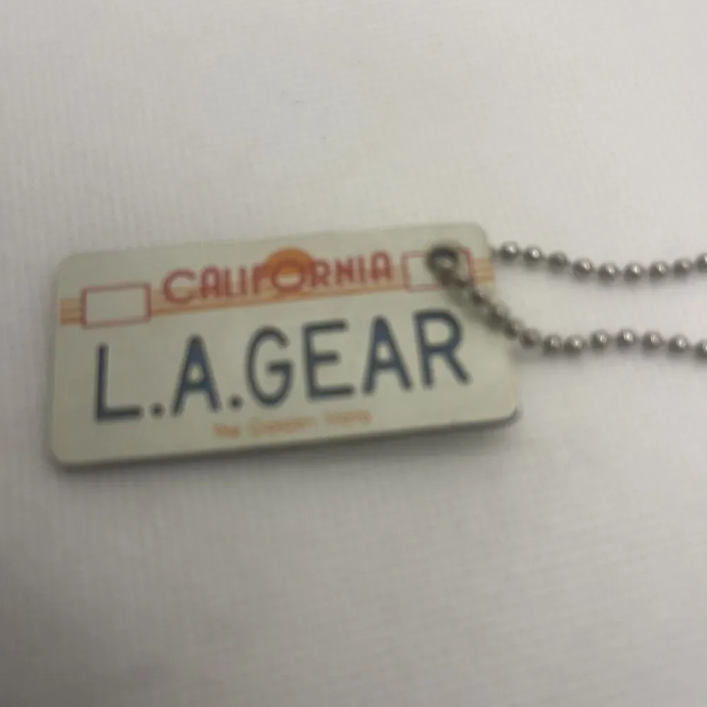 Vintage LA Gear California License Plate Key Chain Retro Shoe Tag 90s
